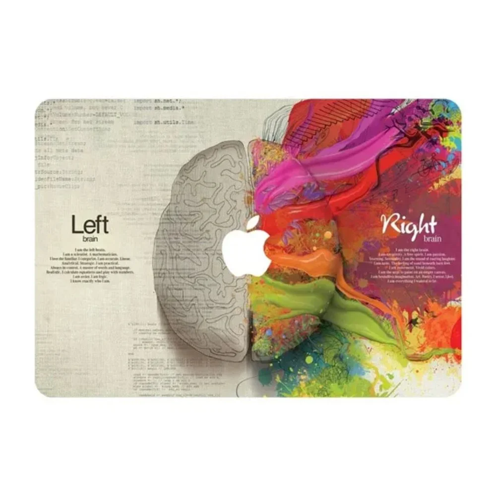 Left & Right Brain Vinyl Skin + Keyboard Cover for MacBook Air 13